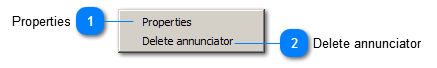 Context menu annunciator