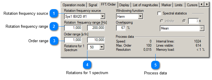 FFT/Order settings